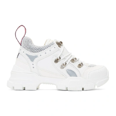 Gucci White Flashtrek Sneakers In White-combo