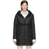 Moncler Barbel Tie Waist Hooded Lightweight Down Coat In Black