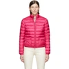 MONCLER MONCLER PINK DOWN LANS JACKET