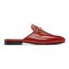 GUCCI Red Princetown Slippers
