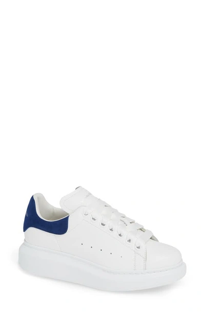 Alexander Mcqueen Oversized Leather Trainers In Blue
