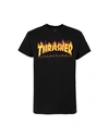 THRASHER THRASHER FLAME T-SHIRT MAN T-SHIRT BLACK SIZE L COTTON,12284397FT 7