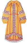 DODO BAR OR TASSELED GINGHAM COTTON-JACQUARD DRESS
