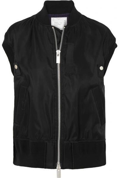 Sacai Padded Shell Vest In Black