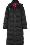 GUCCI Oversized intarsia-trimmed quilted shell down coat