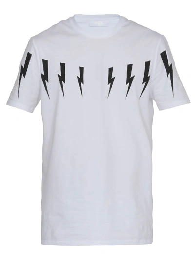 Neil Barrett T-shirt Cotton In White/black
