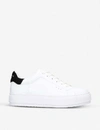 Kurt Geiger Laney Leopard-print Leather Platform Trainers In White/blk