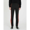 CALVIN KLEIN 205W39NYC SIDE-STRIPE RELAXED-FIT WOOL STRAIGHT-LEG TROUSERS