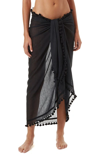 Melissa Odabash Tassel Cover-up Pareo In Black