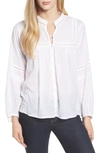 VELVET BY GRAHAM & SPENCER PINTUCK VOILE BLOUSE,YADIRA03