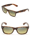 Ray Ban Ray-ban Unisex Matte Polarized New Wayfarer Sunglasses In Matte Havana