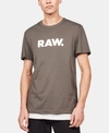 G-STAR RAW MEN'S HOLORN RAW GRAPHIC LOGO CREWNECK T-SHIRT