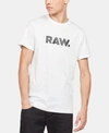 G-STAR RAW MEN'S HOLORN RAW GRAPHIC LOGO CREWNECK T-SHIRT