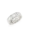 ADRIANA ORSINI Radiant-Cut Cubic Zirconia Framed Band Ring