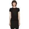 Rick Owens Round Neck Sheer T-shirt In 09 Black