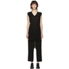 RICK OWENS RICK OWENS BLACK SLEEVELESS T-SHIRT