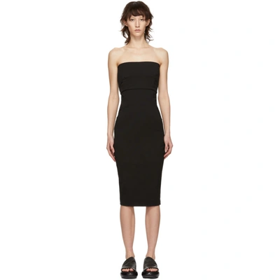 Rick Owens Strapless Fitted Dress In Black