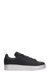 ADIDAS ORIGINALS BLACK LEATHER STAN SMITH NEW BOLD SNEAKERS,10789130