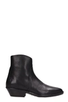 ISABEL MARANT DANSTEE BLACK CALF LEATHER ANKLE BOOTS,10789100