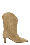Isabel Marant Dernee Suede Boots With Cone Heel In Taupe