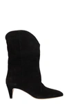 ISABEL MARANT DERNEE BLACK SUEDE ANKLE BOOTS,10789096