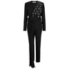 GIVENCHY BLACK SEQUIN-EMBELLISHED JUMPSUIT