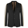 FENDI Black logo cotton-blend blazer