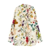 GUCCI Flora-print silk blouse