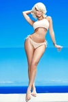 Rebecca Stella High Neck Bikini Top - Nude In Nude