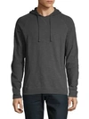 VINCE MEN'S TEXTURED COTTON HOODIE,0400099498152