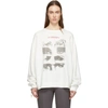 R13 R13 WHITE OVERSIZED 13 EYES SWEATSHIRT