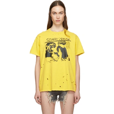 R13 Sonic Youth Boy T In Yellow