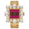 MIU MIU Gold & Pink Crystal Watch Bracelet