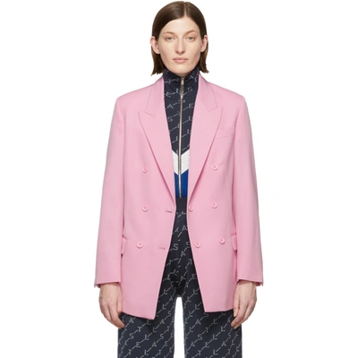 Stella Mccartney 双排扣修身西装夹克 - 粉色 In Pink