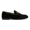 Gucci Black Velvet Jordaan Loafers
