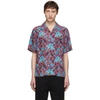 Prada Multicolor Cherry Floral Shirt In Purple