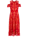 MARCHESA NOTTE Cold Shoulder Cocktail Dress