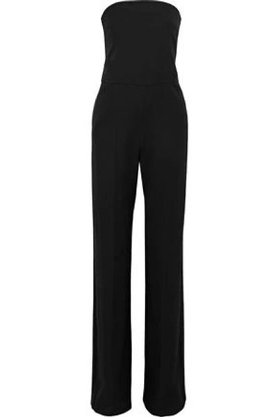 Stella Mccartney Strapless Wool-crepe Jumpsuit In Black