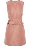 RED VALENTINO WOMAN BOW-EMBELLISHED FAILLE MINI DRESS ANTIQUE ROSE,US 1392478714876