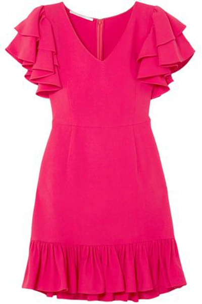 Stella Mccartney Ruffled Crepe Mini Dress In Pink