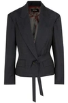 ISABEL MARANT ISABEL MARANT WOMAN MILLER BELTED PRINCE OF WALES CHECKED WOOL BLAZER CHARCOAL,3074457345619854763