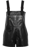RED VALENTINO WOMAN LEATHER PLAYSUIT BLACK,US 2020356174917700