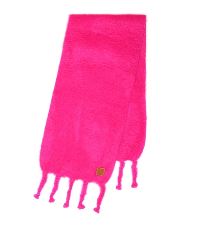 Loewe Mohair And Wool Scarf In Pink