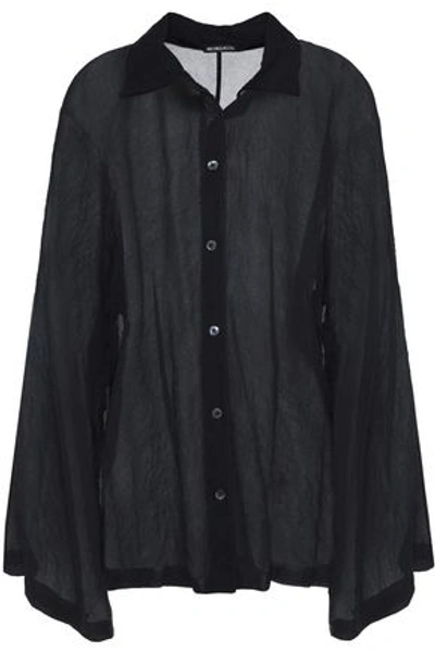 Ann Demeulemeester Silk-voile Shirt In Black