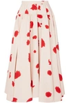 CALVIN KLEIN 205W39NYC CALVIN KLEIN 205W39NYC WOMAN GATHERED PRINTED SILK MAXI SKIRT ECRU,3074457345619798847