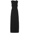 The Row Ianni Split-hem Stretch-jersey Maxi Dress In Black