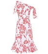 CAROLINA HERRERA PRINTED STRETCH COTTON DRESS,P00360425