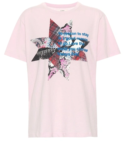 Isabel Marant Étoile Printed Cotton T-shirt In Pink