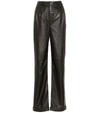 ALTUZARRA 皮革高腰直筒裤,P00352045
