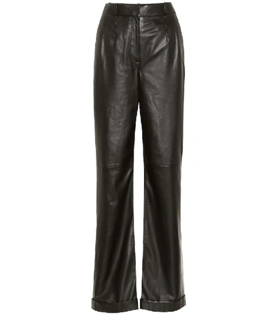 Altuzarra Franco High-rise Leather Trousers In Black